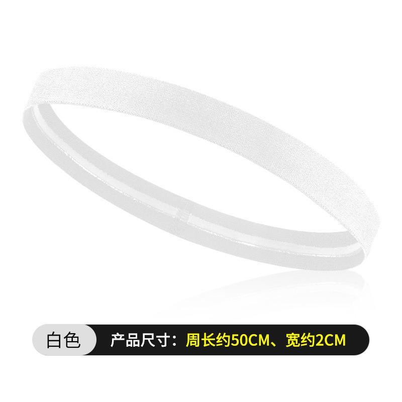 Non Slip Stretch Elastic Sweatband Unisex Men Women Sports Headband Sweatband Solid Color Gym Running Yoga Hair Bands Silicone
