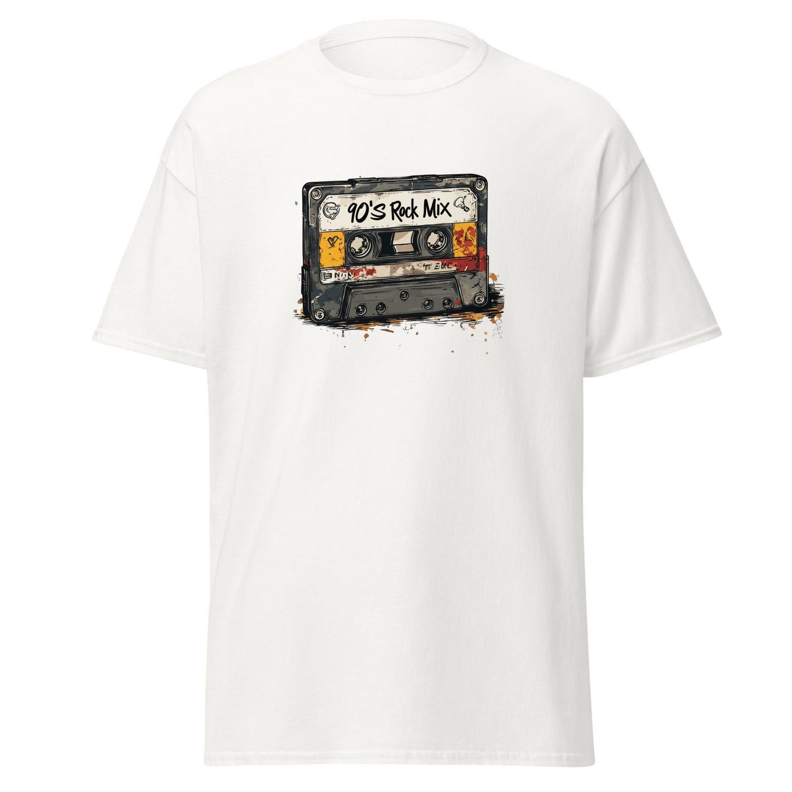 90s Rock Music Fan T-Shirt | Alternative Classic Rock Lover Retro Mixtape Cassette Tee XL