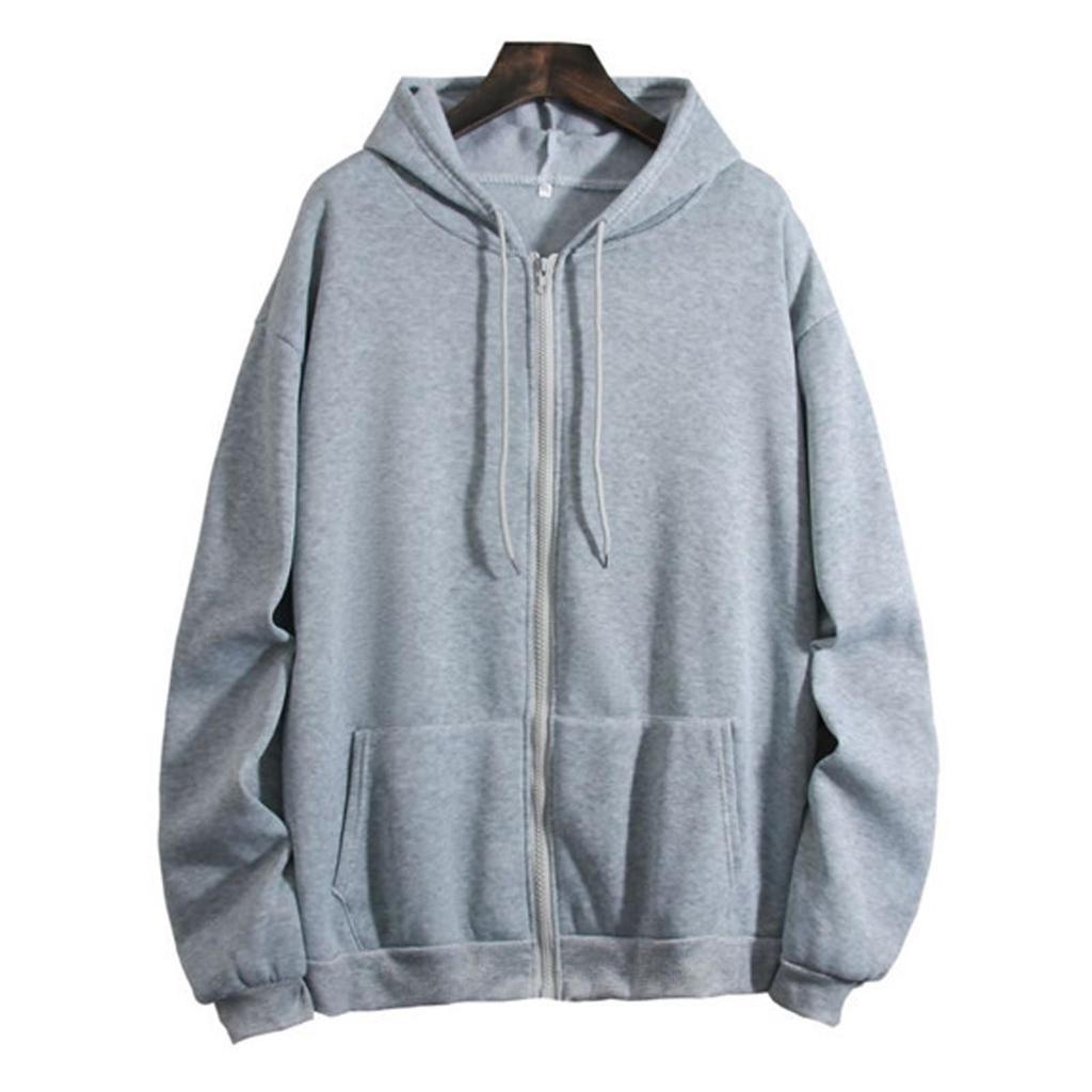 Kadın Modası Günlük Kapüşonlu Fermuarlı Uzun Kollu Düz Renk Sweatshirt