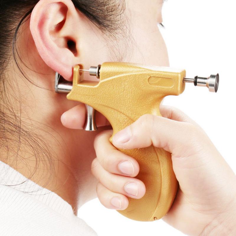 Stainless Steel Ear Piercing Gun with Cartilage Stud Earring Set