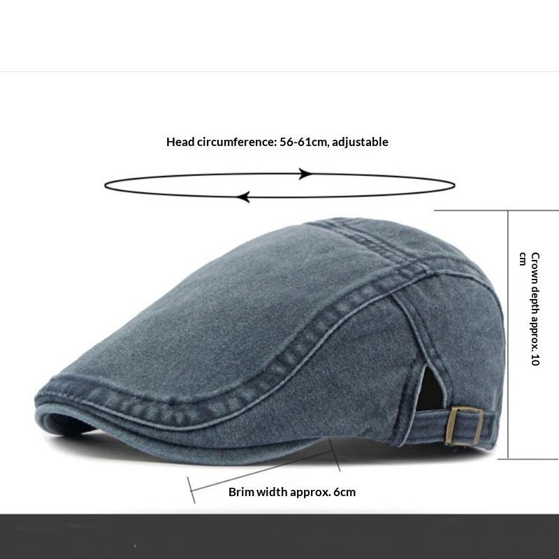 1pz Berretto da Pittore Retrò Estivo Unisex Moda Cappellino con Visiera Piatta Outdoor Casual Cappello Newsboy Monocolore Estivo Regolabile Per l'Uso Quotidiano