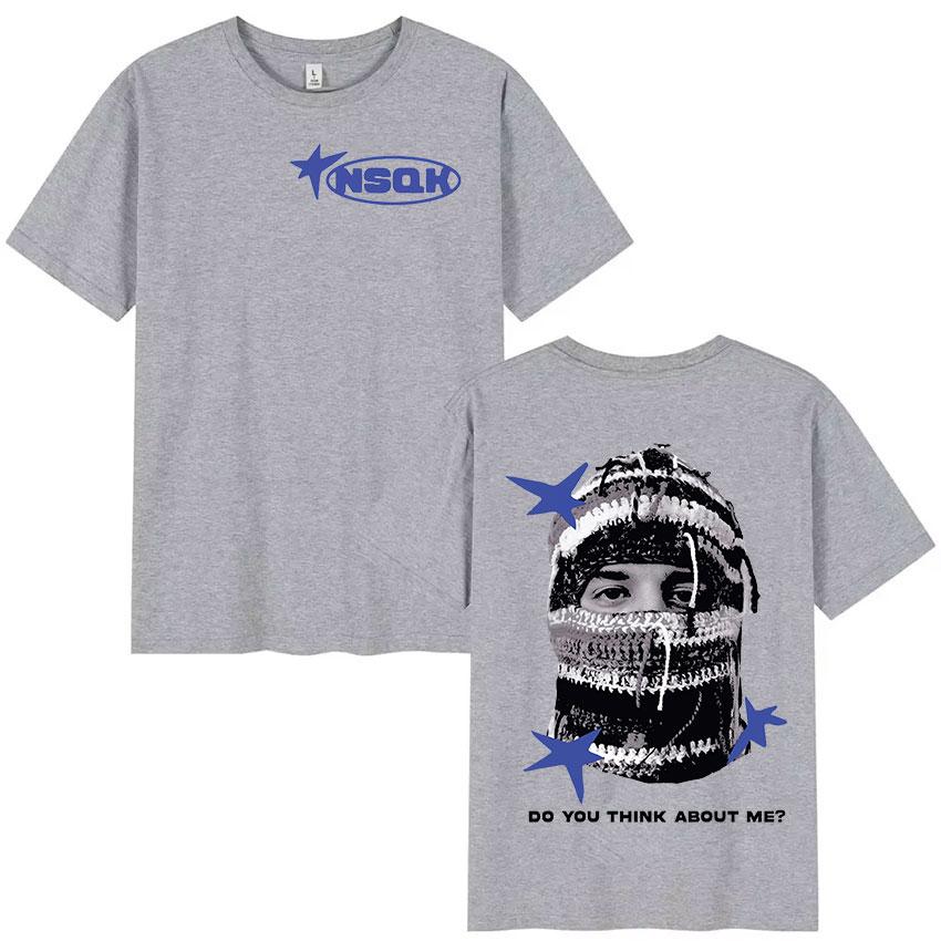 Rapper NSQK Do You Think About Me Tour 2025 New T Shirt Men's Hip Hop Fashion Clothing T-shirts Vintage Oversized Cotton T-shirt