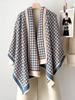 Women Retro Houndstooth Knitted Scarf Headscarf Elegant Ladies Warm Scarve Mujer Party Business Formal Wrap Shawl New Winter