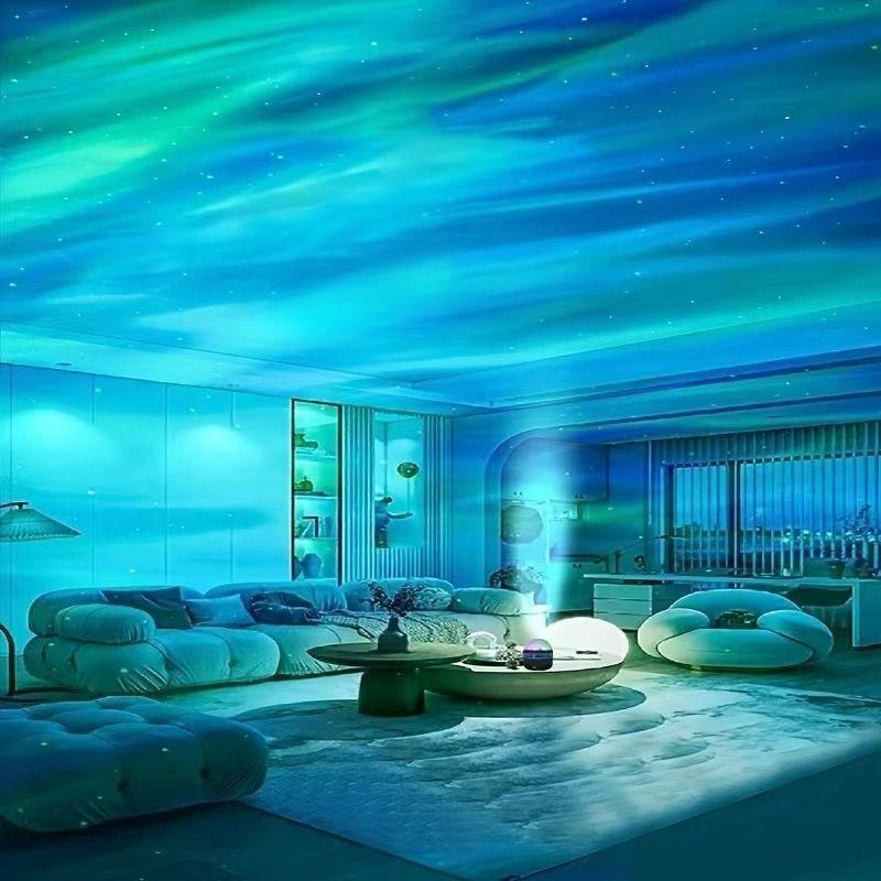 Internet Celebrity Star Light Bedroom Projection Light Water Ripple Bedside Romantic Night Light Northern Lights Gypsy Atmosphere Light