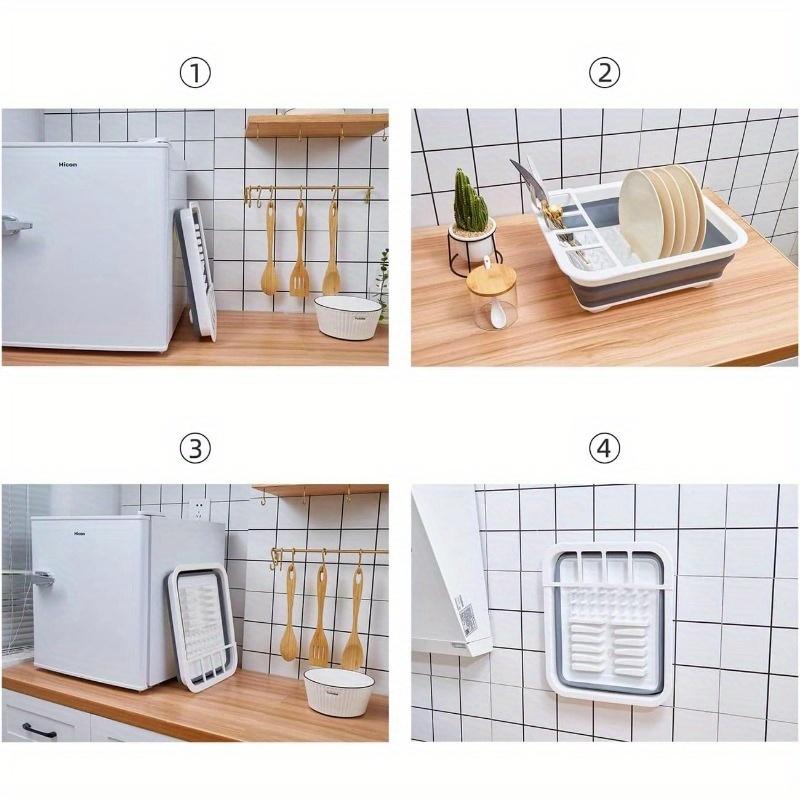 Dish Drying Rack-foldable Dish Drainer, Suitable for RV, Camper, Kitchen Table-portable Dish Drying Rack, Easy To Store, Used In Kitchen