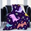 Dinosaur Blanket Kids Boys Ancient Animals Flannel Fleece Blanket Dragon Blanket for Sofa Bedroom Living Room