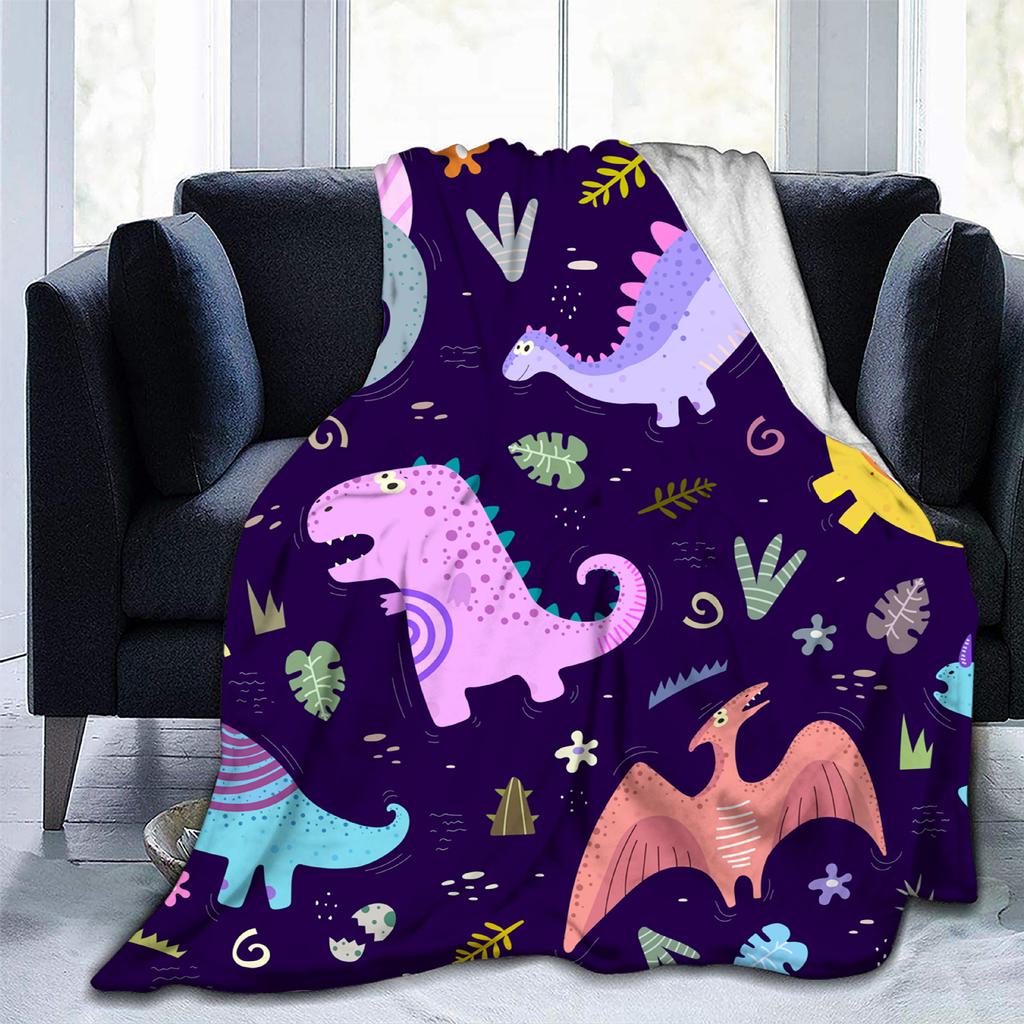 Dinosaur Blanket Kids Boys Ancient Animals Flannel Fleece Blanket Dragon Blanket for Sofa Bedroom Living Room