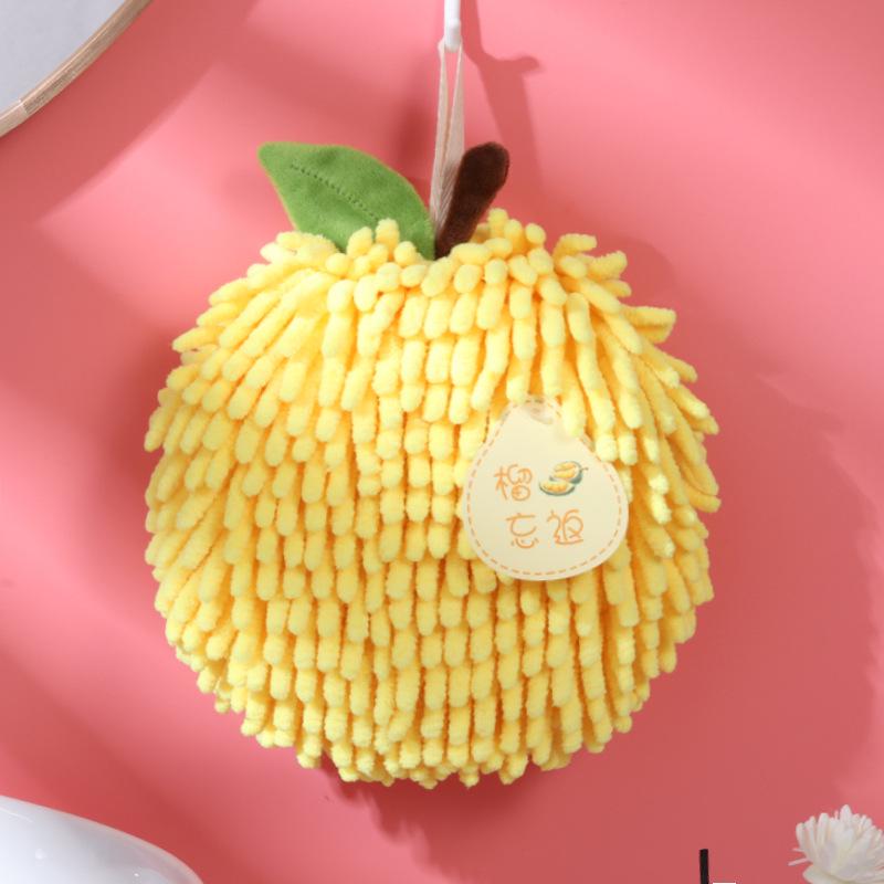 Chenille Fruit Hand Towel: Absorbent, Quick-Dry, Creative Kitchen Hanging Wipe