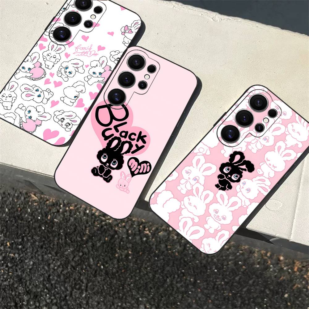 Cute Cartoon Esthers Bunny Phone Case For Samsung S 24 Fe 25 Ultra Plus 20 Lite 21 30 22 23 24 22 Ultra 5G Fundas