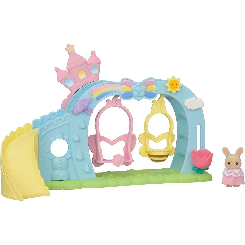 

EPOCH Sylvanian Families Playground Swing Set S-71 ST Mark Certified for Ages 3 and Up Dollhouse Toy