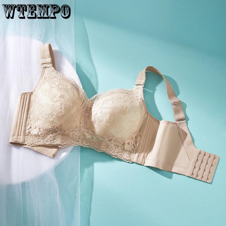 Thin Lingerie Women's Plus-size Bra Adjustable Gathering Bra Breast Retraction Anti-sagging Bra Push Up Bra