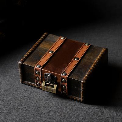 Rustikale Aufbewahrungsbox aus Holz, Schmuck-Organizer mit Schloss, große Kapazität, Aufbewahrungsbox für Werkzeuge