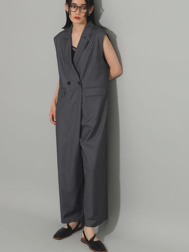 Ray Beams Women's Tailored Collar Jumpsuit/All-in-One Suit, Gray 0