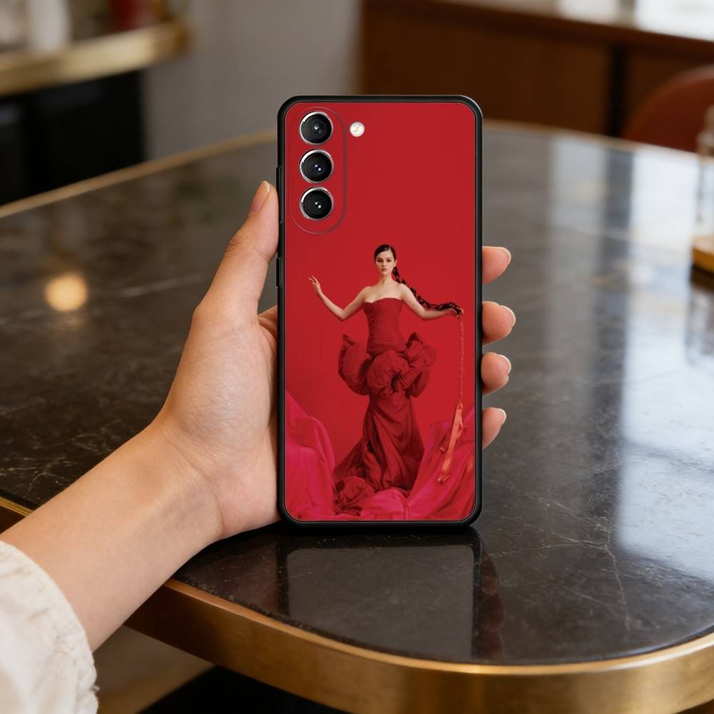 

Singer Selena Gomez Phone Case For Samsung S25,24,23,22,30,21,10,9,Ultra,Plus,Lite,FE,4,5 G Soft Black Case Samsung S24