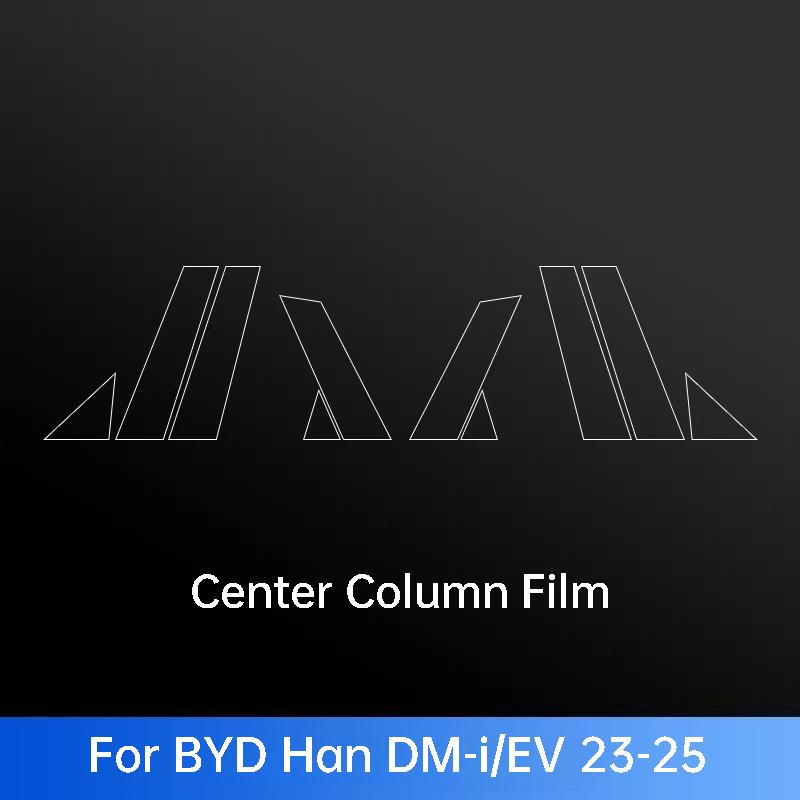 For BYD Seal U Qin L Plus Seal 6 Han EV DM-i ATTO 2 3 8 Sealion 5 6 7 8 Car Pillar B Protective Film Exterior Accessories
