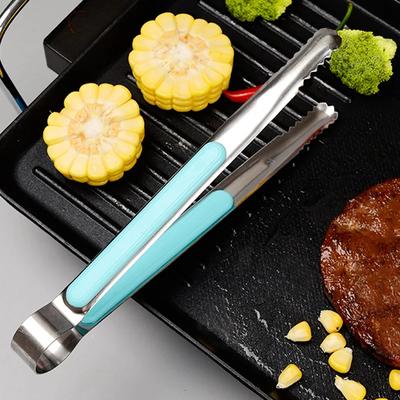 2 Stück Küchenzangen Grillzange BBQ Grill Fleischzange Lebensmittelklemme Klein Edelstahl Kochzangen Küchenzubehör Werkzeuge