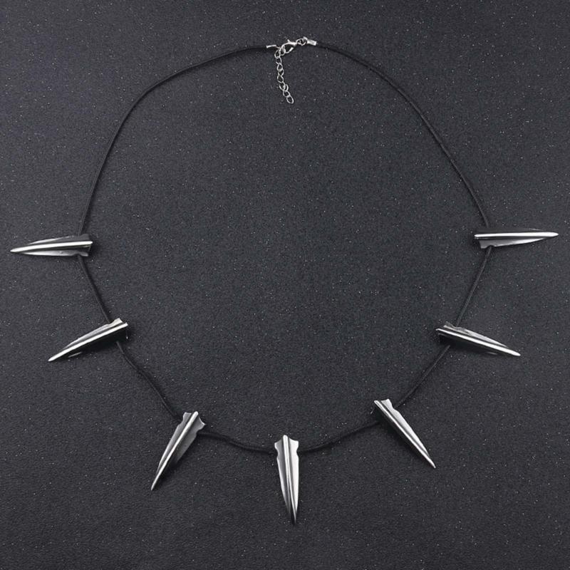 Chic Necklace for Black-Panther Cosplay Pendant Necklace Halloween Party Long Tooth Pendant Necklace Men Jewelry Gift