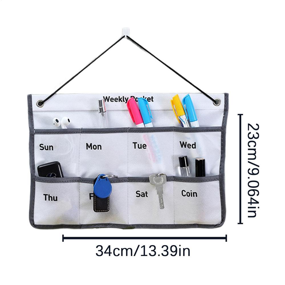 

Calendar Storage Bag Wall Pocket Organizer Accessory Office Desk Mounted Pouch Hanging Wall Calendar With Pockets