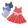 Kids Girls Vintage Dress Polka Dot Princess Swing Rockabilly Party Dresses