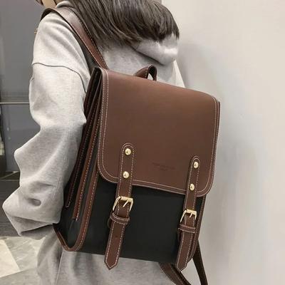 Retro Fashion Unisex Shoulder Bag Pu Leather College Men's and Women's Shoulder Bag  Simple New Designer Luxury Shoulder Bag