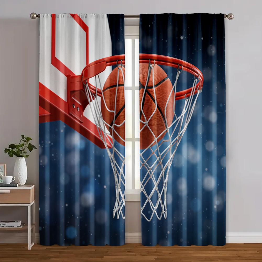 2ks, Závěsy basketbal Všestranná polyesterová tkanina, Bez elektřiny Slavnostní pozadí pro víceúčelové Různé akce