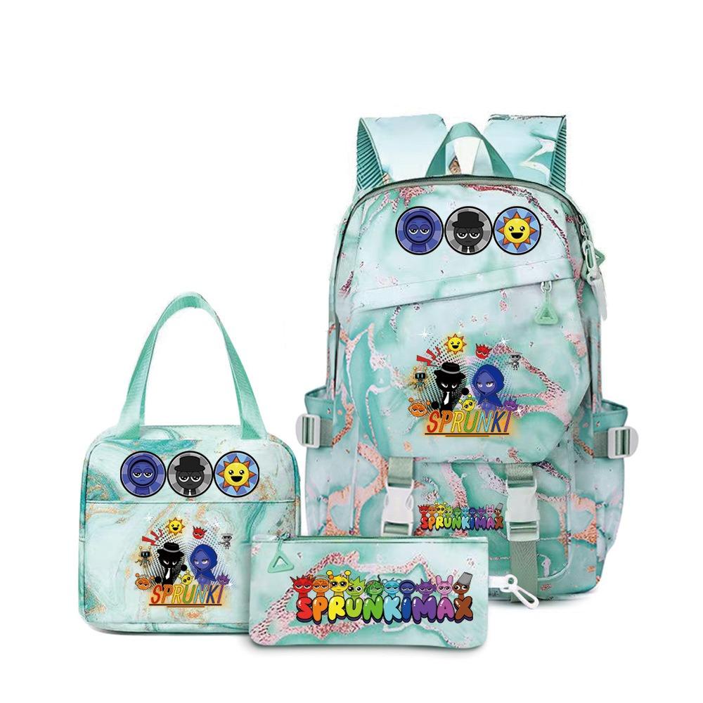 Rhythm Box Music Game Backpack Student Children Cute School Bag Three-piece Lunch