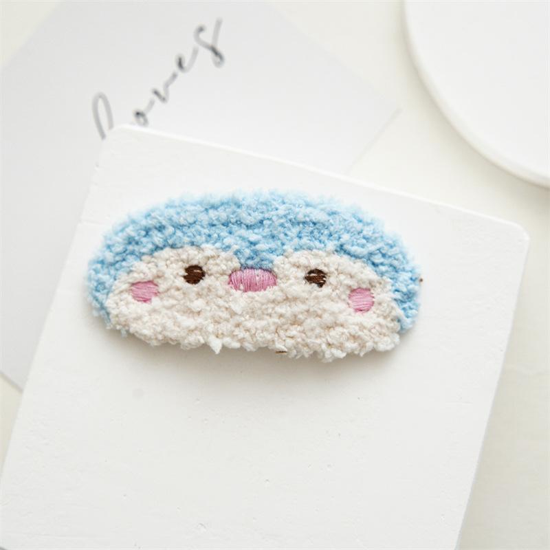 Cute BB Side-parted Hairpin with Cartoon Hair Accessory for Side-bun Hairstyle, New Style Women's Hair Clip Headpiece