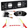 Achteruitrij Camera Dynamic Trajectory European License Plate Frame Rear View System With Night Vision IR Lights LED