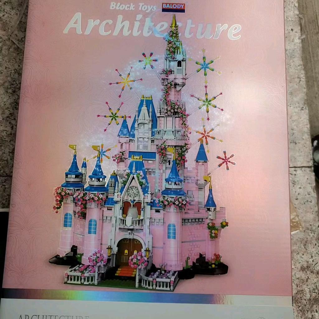 Balody Blocks Beautiful Prince Pink Castle Building Bricks Fairy Tale Brinquedos Kids Toy New Year Girl Girlfriend Present 21221