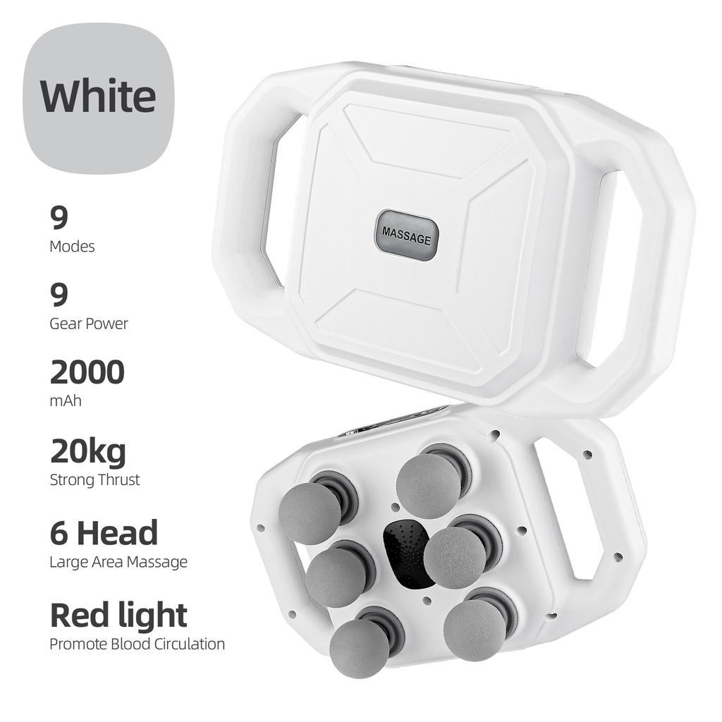 Six-Head Fascia Gun Body Massager Vibration Relaxation Massager For Neck Waist Leg