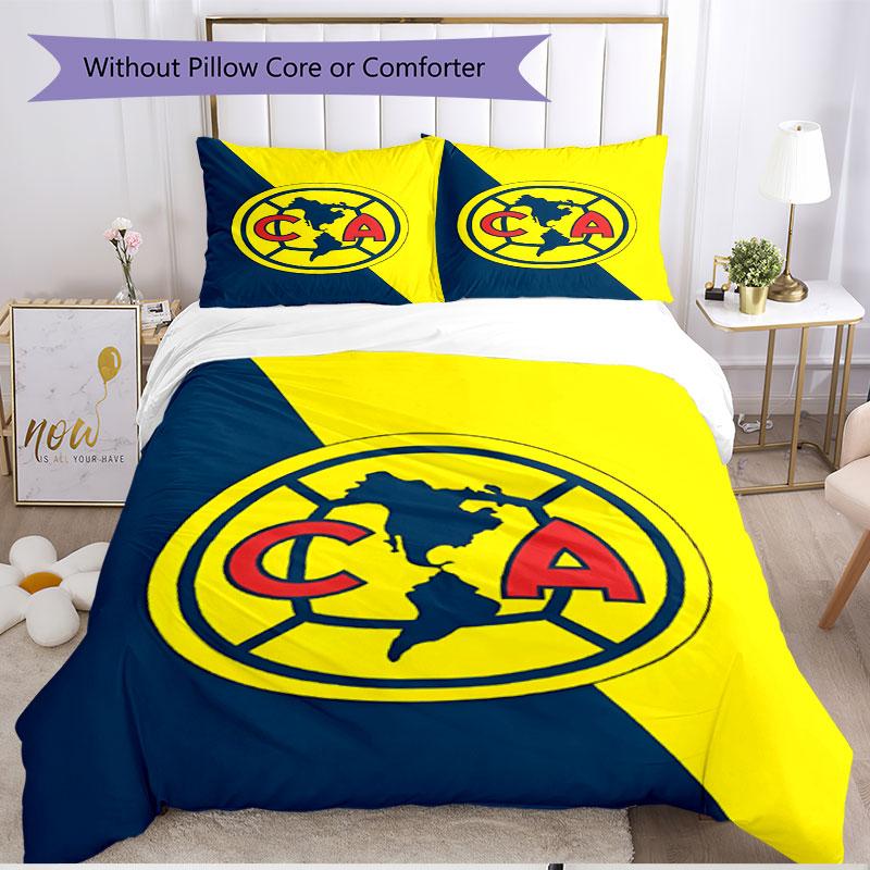 3pcs Duvet Cover Set (1*Duvet Cover + 2*Pillowcase, Without Core), Club America Print Soft All‑Season Bedding Set, Home Bedroom Decor Gift
