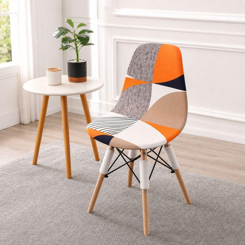 Printed Pattern Dining Chair Cover Stretch Fabric Fitted Chair Slipcover Desk Chairs