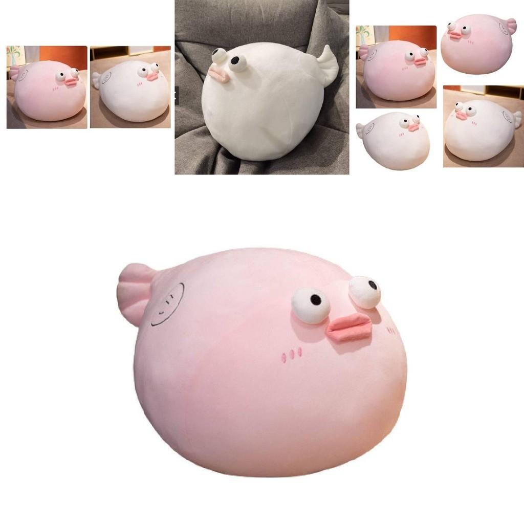 Cute Pufferfish Sausage Lips Plush Toy Pillow