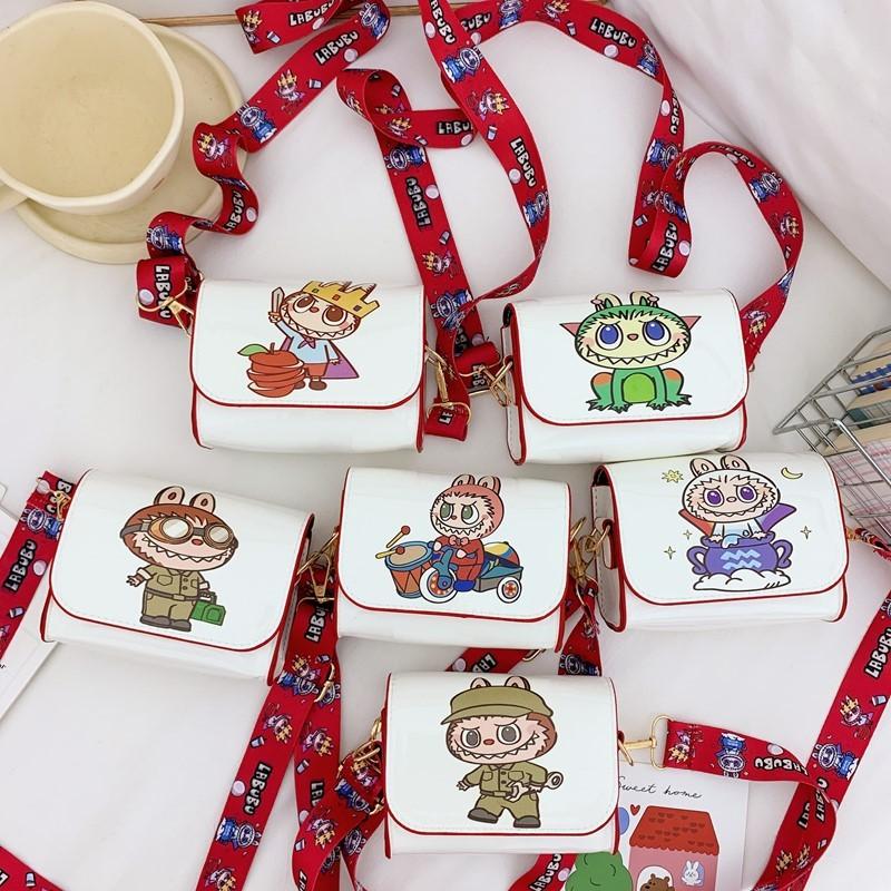 Childrens Animal Cartoon Pu Small Wallet With Labubu Design For Kindergarten Girls