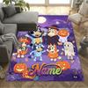 Halloween Bluebird Party Customize Text Floor Mat Design for Bedrooms Hallway Game Room Living Rooms Anti-slip Rug Office Home Decor