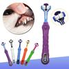 Three Sided Pet Toothbrush Dog Removing Bad Breath Tartar Teeth Care Dog Cat Cleaning Mouth Brush Bad Breath Teeth Care Tool