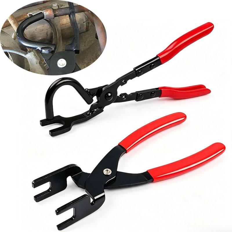 2pcs Car Exhaust Hanger Removal Puller Exhaust Pipe Gasket Removal Plier Car Fuel Line Disconnect Pliers Auto Repair Tools