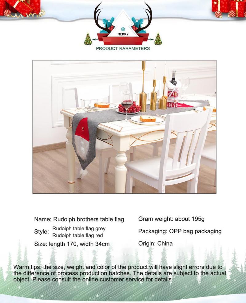 Christmas Table Runner,Classic-Kitchen Dining Table Decor Fall Table Runner Fireplace Scarf Gnomes Table Cloth Durable