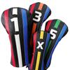 Sunbro Golf Barevné Corfu Kryty hlavy pro Vysoce PU Sadu 4 Driverů/Dřev/Utility, Poutavé, Vysoce kvalitní kůže, Vodotěsné, (DRFWFWUT)