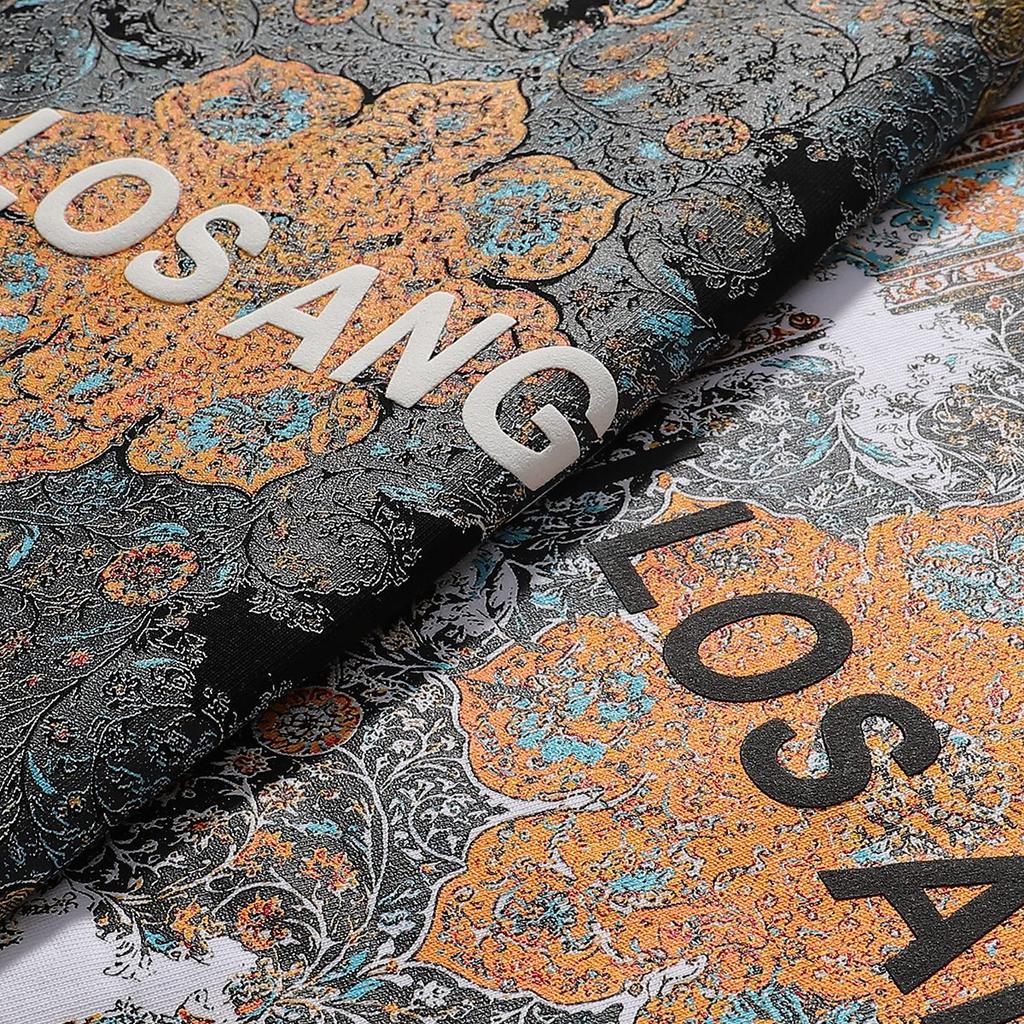 724 Amiri 2025 Summer New Men's and Women's Loose High Quality Cotton Plus Size T-shirt Couple T-Shirt