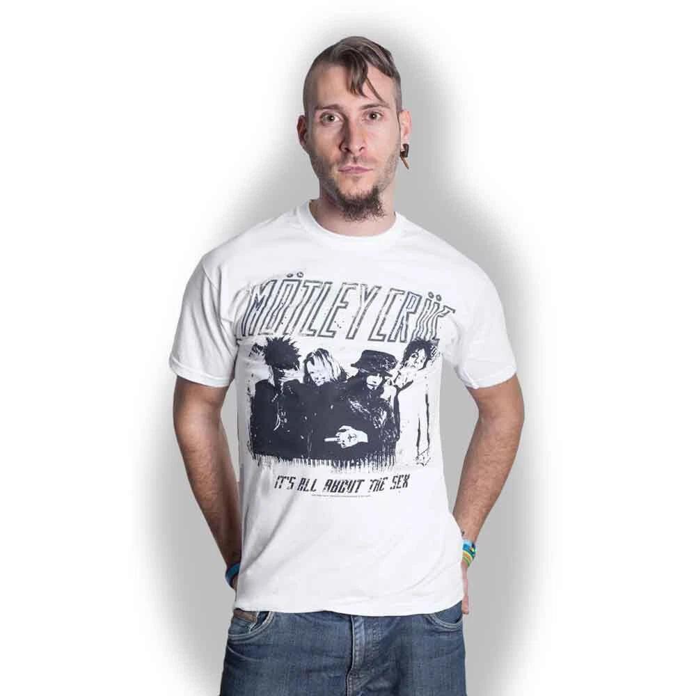 Motley Crue  Stencil  White T shirt - NEW 3XL