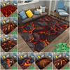 3D Volcano Lava Carpet Rug Living Room Decor Visual Effects Carpets Bedroom Bedside Soft Foot Mat Home Kitchen Entrance Doormat