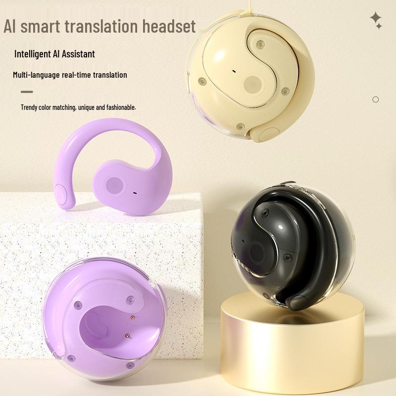 AI Translation Earphones - Coconut Ball OWS Bluetooth, Over-ear/In-ear, Sports, Long Battery Life.