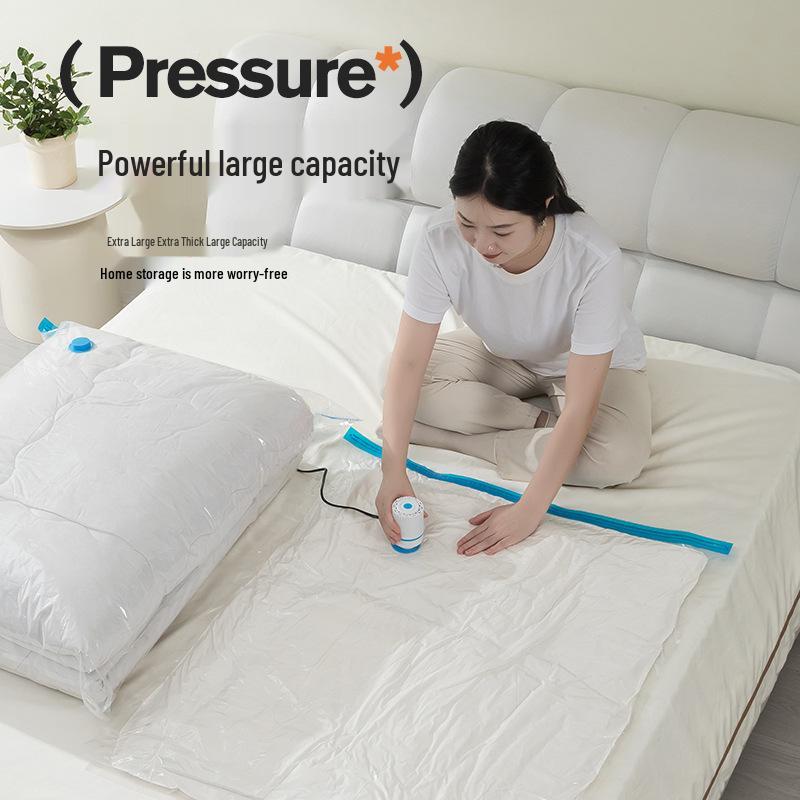 Extra Large Blue-Edged Vacuum Compression Bag for Clothes & Quilts