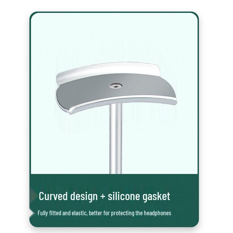 Aluminum Alloy Over-Ear Headphone Stand & Universal Hook