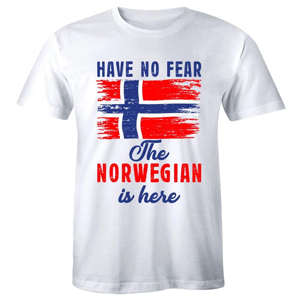 Have No Fear The Norwegian Is Here Short Sleeve T-Shirt for Men Gift Tee Shirt M