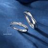 Korean-Style Möbius Couple Rings: Unique Intertwined Design for Men & Women.