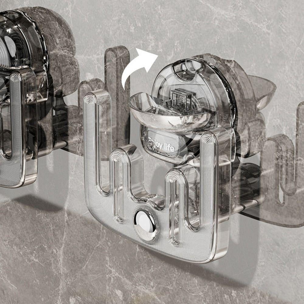 Wall Mounted Suction Cup Slipper Rack Keep Tidy Reusable Slippers Hanging Shelf Space-saving Shoe Drying Rack for Home