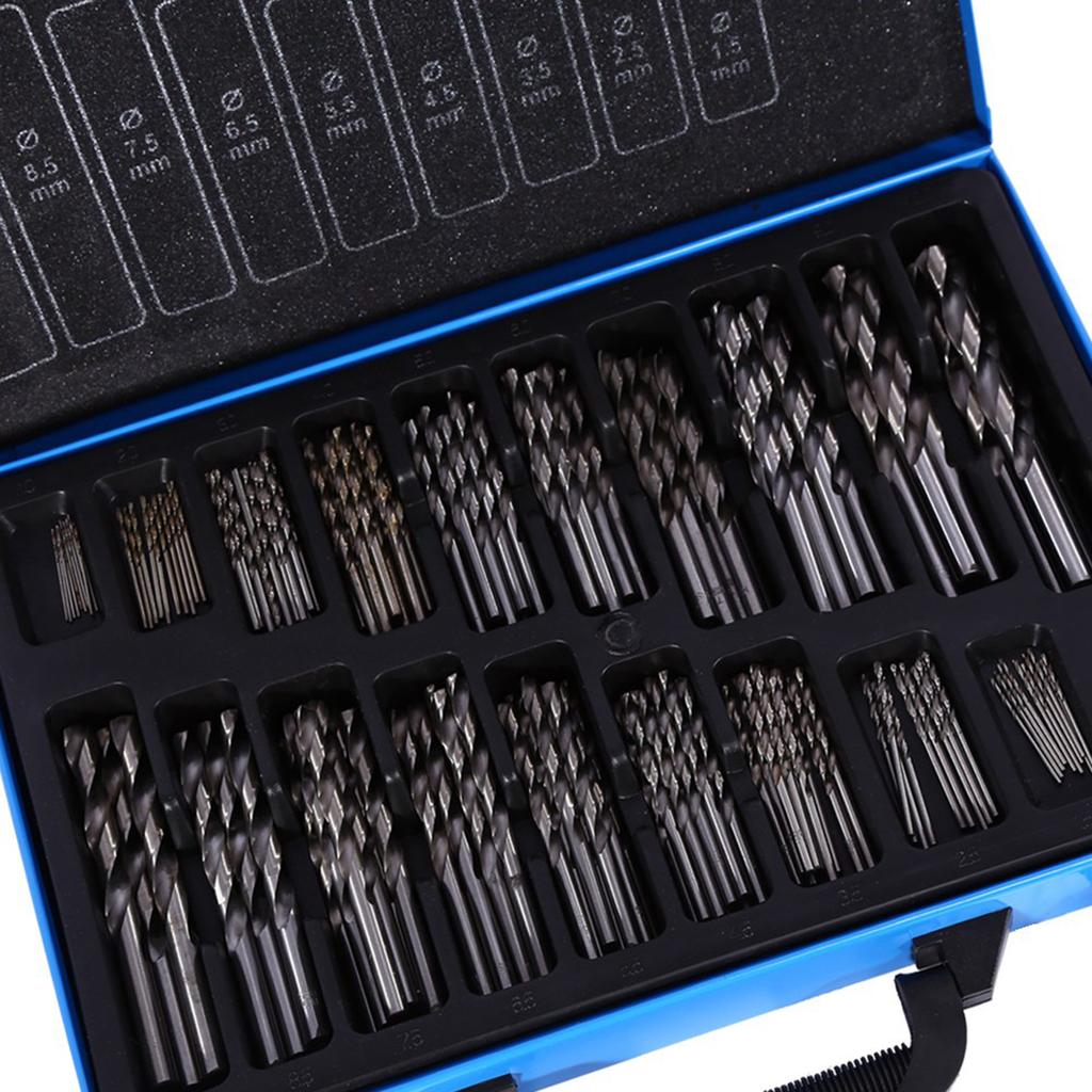 170pcs HSS Engineering Drill Set 1   10mm Precision 4241 High Speed Steel with Case