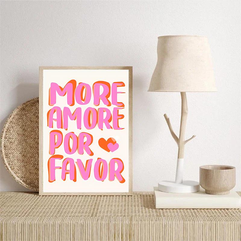 Nordic Positive Vibes Girls Pink Inspirational Quote Posters Printed Picture Abstract Canvas Painting Wall Art for Home Decor